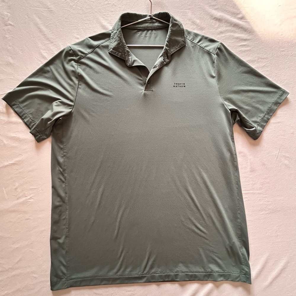 Travis Mathew Golf Polo Shirt Gray Performance Men’s XL